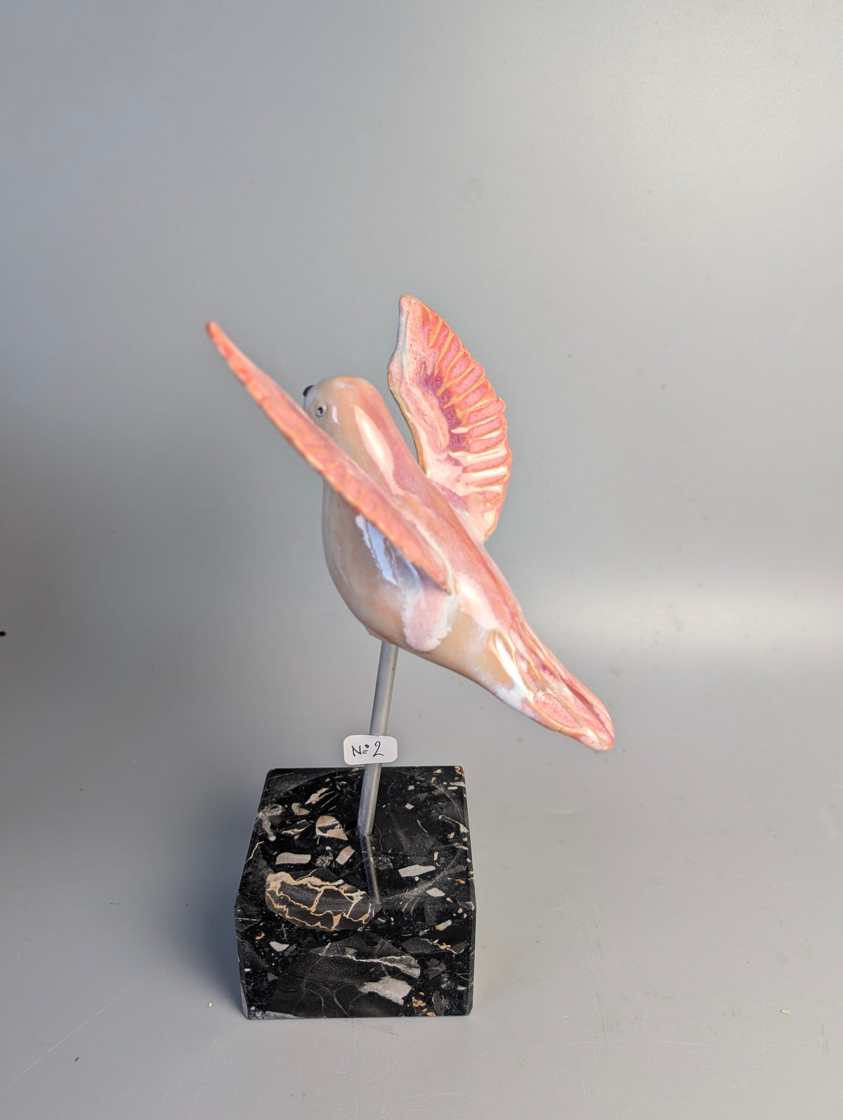 Oiseau en céramique - Pièce unique sculptée à la main (Collection L'Arbre aux 28 oiseaux)