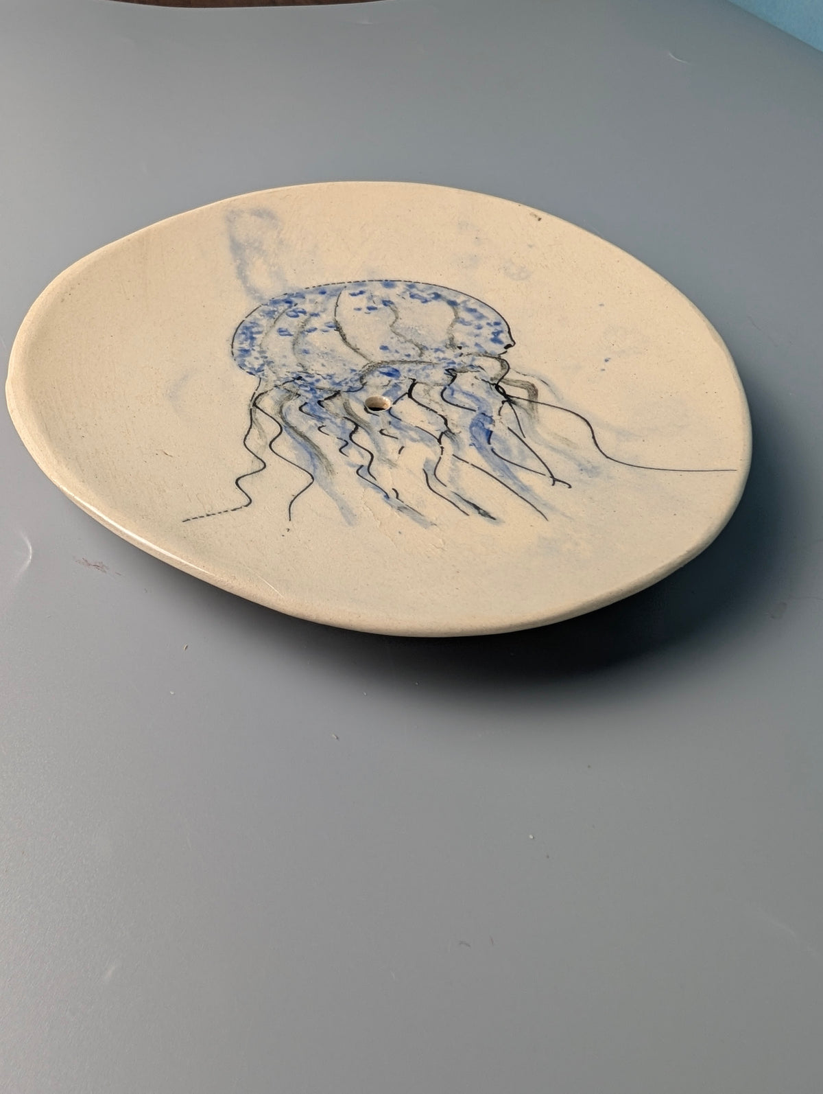 Porte-savon Méduse Bleu