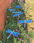 Libellule en Grès & Verre Cristallisé — Décoration Artisanale d'Jardin & Intérieur