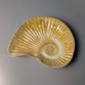 Vide-poche Coquille en grès émaillé — Émail Nacré Pêche & Reflets Irisés